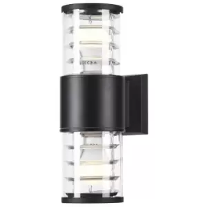 image of Bronx Wall Lamp Black, 2 Light IP54, E27