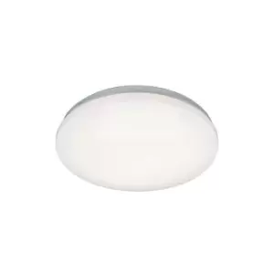 image of Saxby Broco - Integrated LED Bathroom Flush Light Gloss White, Frosted Pmma IP44