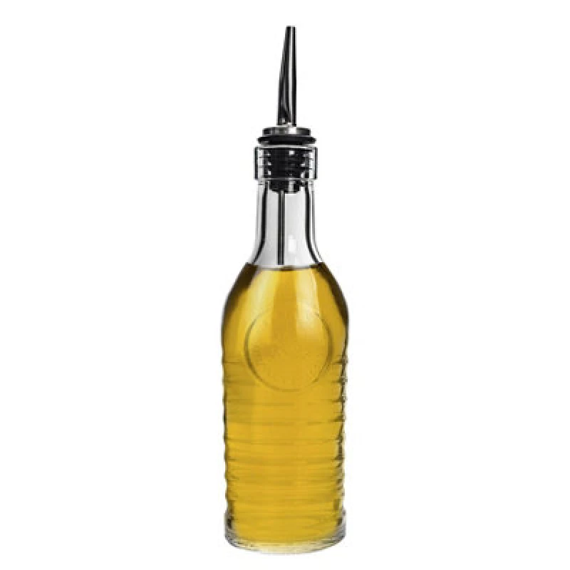 Image of Bormioli Rocco Officina 1825 Olive Oil Bottle with Pourer 268ml Clear unisex