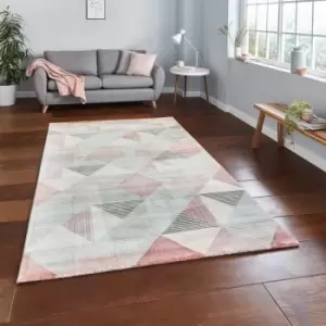 Image of Aurora Think 53514 grey Rose 120cm x 170cm Rectangle