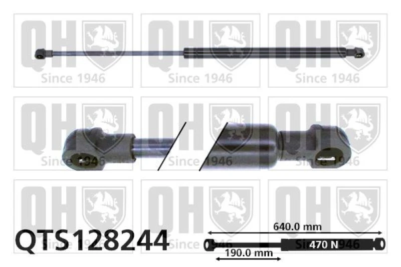 Image of QUINTON HAZELL Tailgate strut QUINTON HAZELL QTS128244