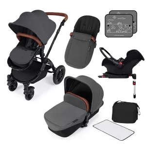 image of Ickle Bubba Stomp V3 ISOFIX Travel System - Black