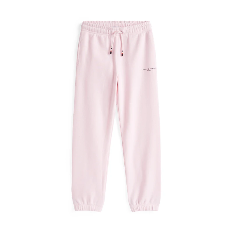 Image of Tommy Hilfiger Kids Small Logo Closed Hem Fleece Joggers Light Pink TOG female 14Y