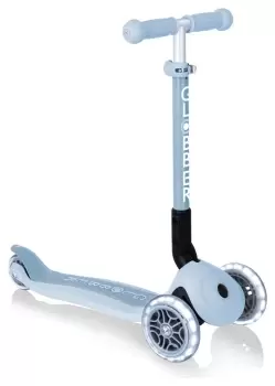 image of Globber Junior Ecological Fold Lights Scooter - Blueberry