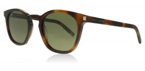 image of Yves Saint Laurent SL28 Sunglasses Havana Green 003 49mm