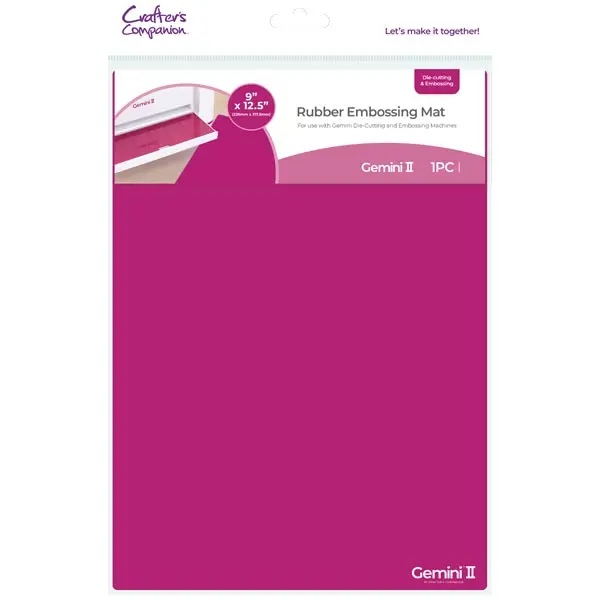 Gemini 2 II Accessories Rubber Embossing Mat 9" x 12.5in