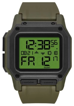 Image of Nixon Regulus Surplus / Carbon Digital Green TPU Strap Watch