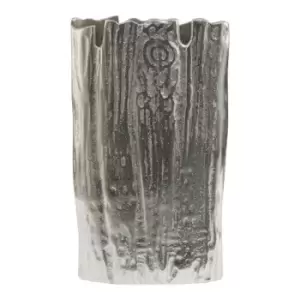 image of Interiors By PH Vase Silver Finish Aluminium Small