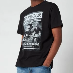 Image of Barbour International Mens Archive Downforce T-Shirt - Black - M