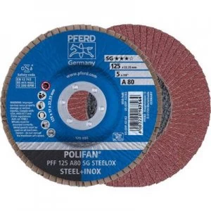 image of PFERD 67608125 POLIFAN-serrated washer PFF 125 A 80SG STEELOX Diameter 125mm 10 pc(s)