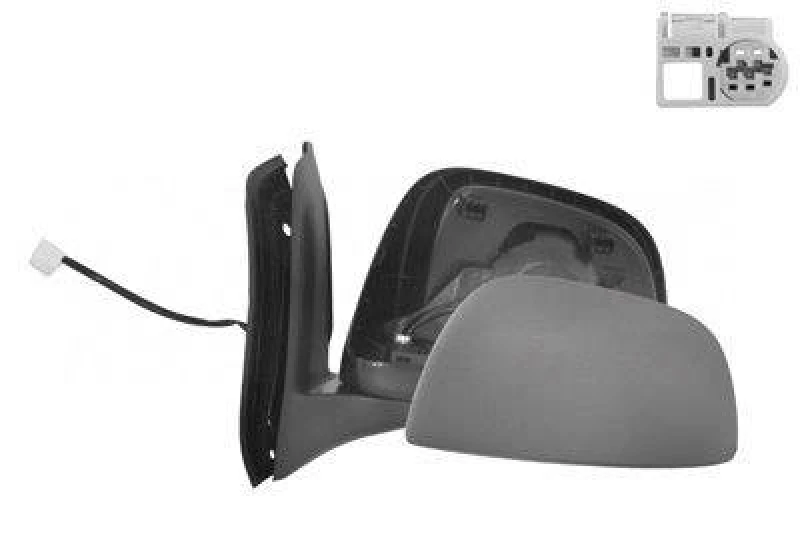 Image of VAN WEZEL 5263807 Wing mirror * HAGUS * Left, Unheated, primed, Paintable Outside Mirror (50)