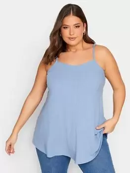 Image of Yours Rib Swing Cami. Cornflower Blue Size 16, Women