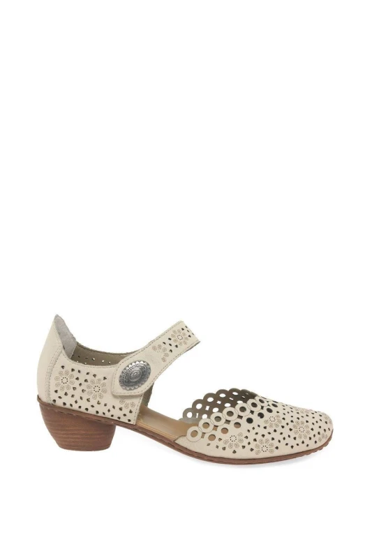 Image of Rieker 43753-60 Womens Beige Mary Jane Shoes Sandals - UK 6 / EU 39 Beige female PS3722MSC39