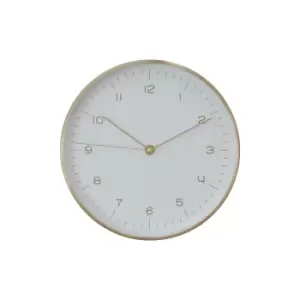 image of 25cm White and Gold Wall Clock