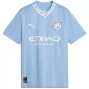 Puma Manchester City Home Shirt 2023 2024 Juniors - Blue