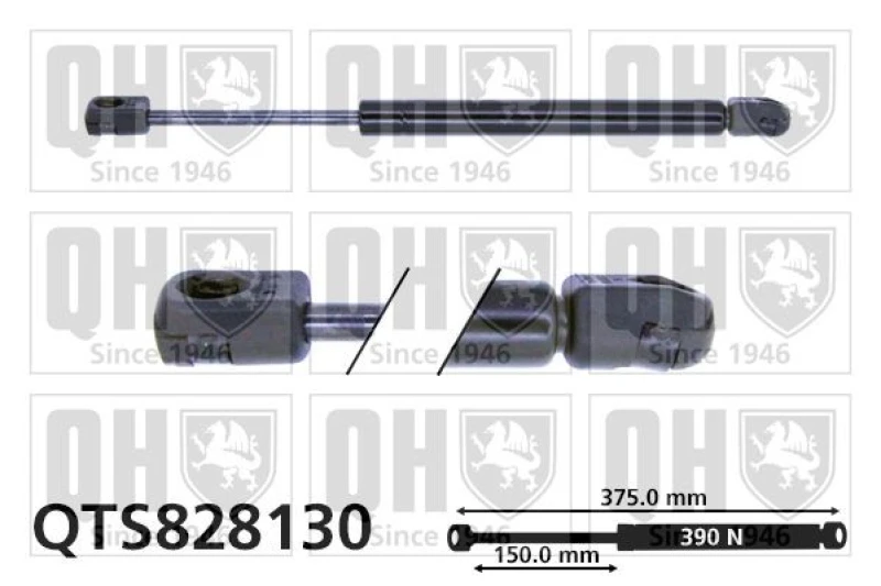 Image of QUINTON HAZELL Tailgate strut QUINTON HAZELL QTS828130