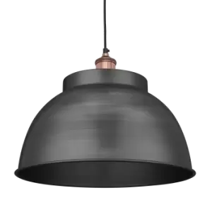 Image of Industville Brooklyn Dome Pendant - 17" - Pewter Dome Copper Holder / Copper