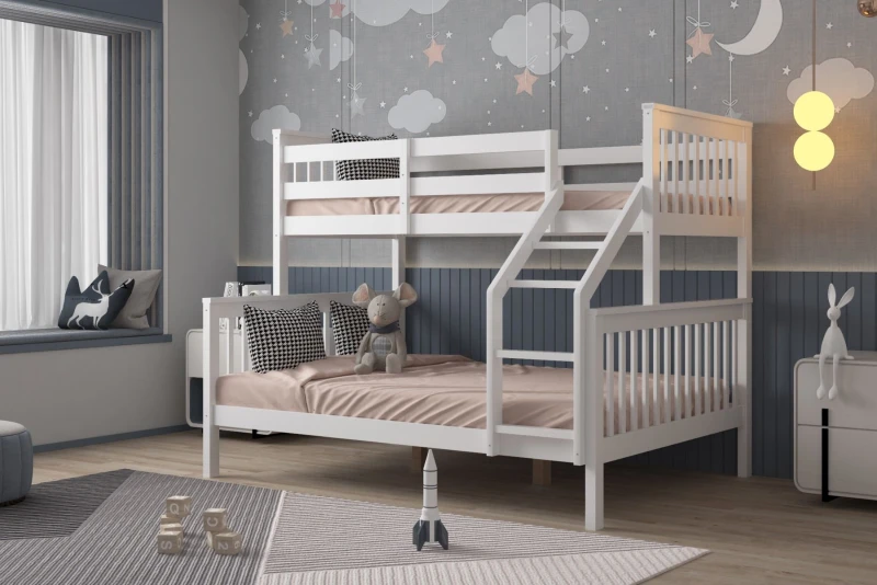 Image of Flair Wooden Zoom Triple Bunk Bed White