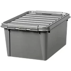 image of SmartStore Recycled Storage Box 3510708 With Lid 32 L Grey 221 x 307 x 400 mm