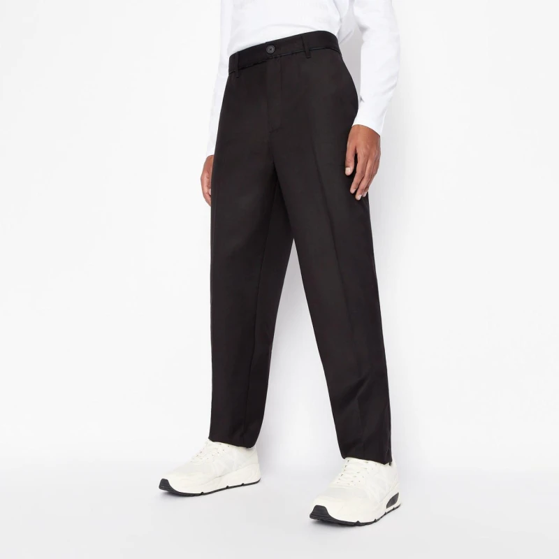 Image of Armani Exchange Trousers Straight Trousers 28R Black 30044803285
