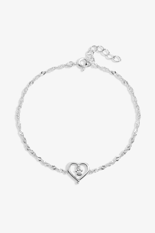 Image of Simply Silver Womens Sterling Silver 925 Polished Paw print Bracelet Silver Female One Size