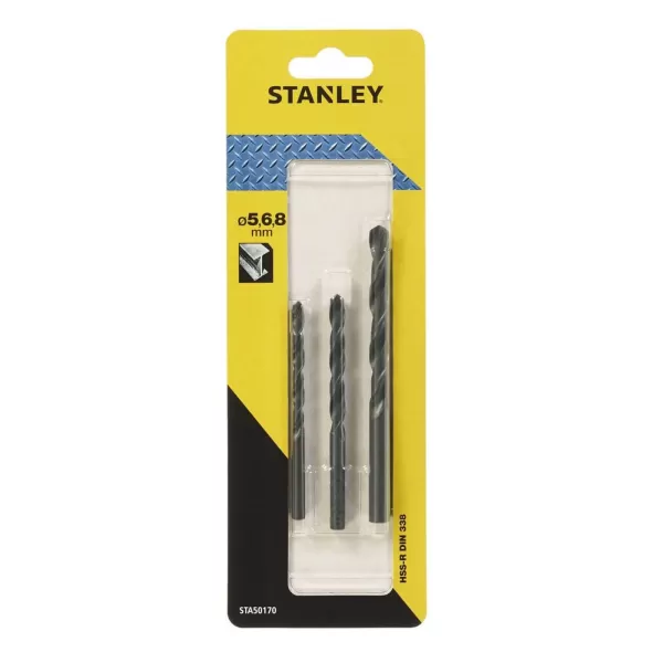 image of Stanley 3 PC Metal Drill Bit Pack -STA50170-QZ