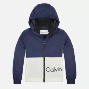 Image of Calvin Klein Boys' Colour Block Wind Breaker - Ivory - 10 Years