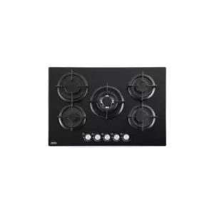 image of Belling 75cm 5 Burner Gas on Glass Hob - Black