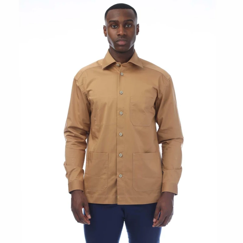 Image of Boss P-Cory Multi-Pocket Shirt - Beige Beige S