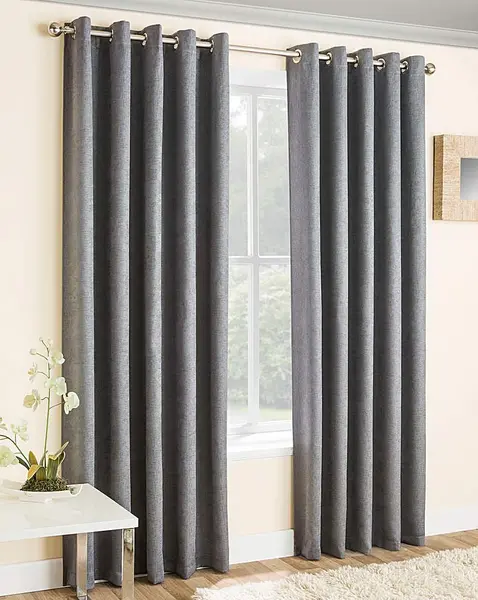 Image of JD Williams Vogue Light Filtering Eyelet Curtain Grey 229 x 183cm YK67813