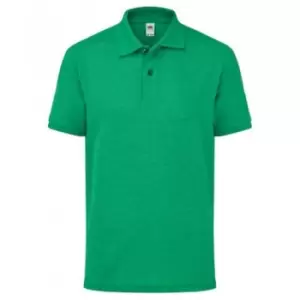 Image of Fruit Of The Loom Childrens/Kids Poly/Cotton Pique Polo Shirt (12-13 Years) (Heather Green)