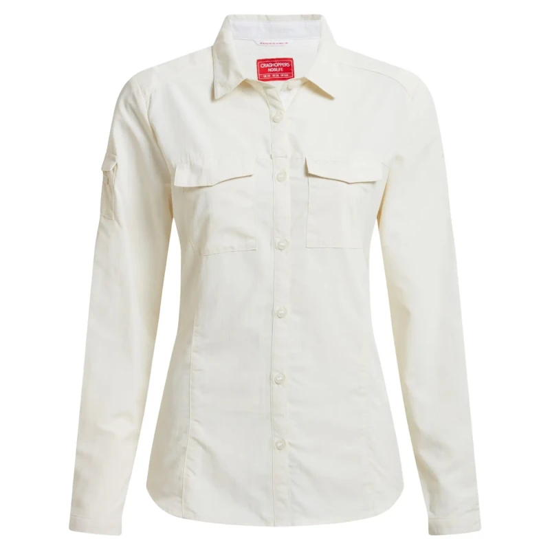 Image of Womens long sleeve shirt Craghoppers NosiLife Adventure III Blanc Female 36
