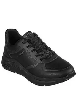 Image of Skechers Arch Fit Mile Makers Trainers, Black, Size 3, Women
