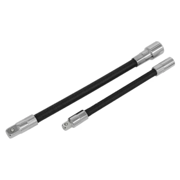 Image of Sealey AK7341 Flexible Extension Adaptor Set 2pc 1/4Sq x 150mm & 3/8Sqx 200mm