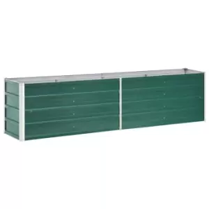 image of Vidaxl Garden Raised Bed Galvanised Steel 240x40x45cm Green