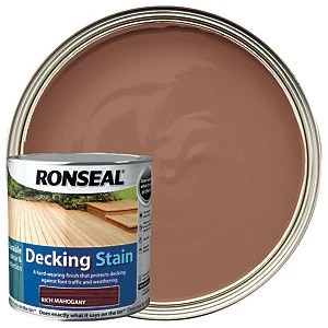 Image of Ronseal Decking Stain - Rich Mahogany 2.5L