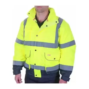 Image of Two Tone Constructor Bomber Jacket Saturn Yellow/Navy - Size S