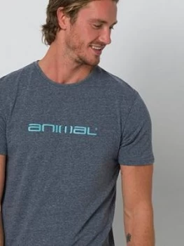 Image of Animal Marrly Graphic Short Sleeve T-Shirt - Blue Marl, Blue Marl, Size XL, Men