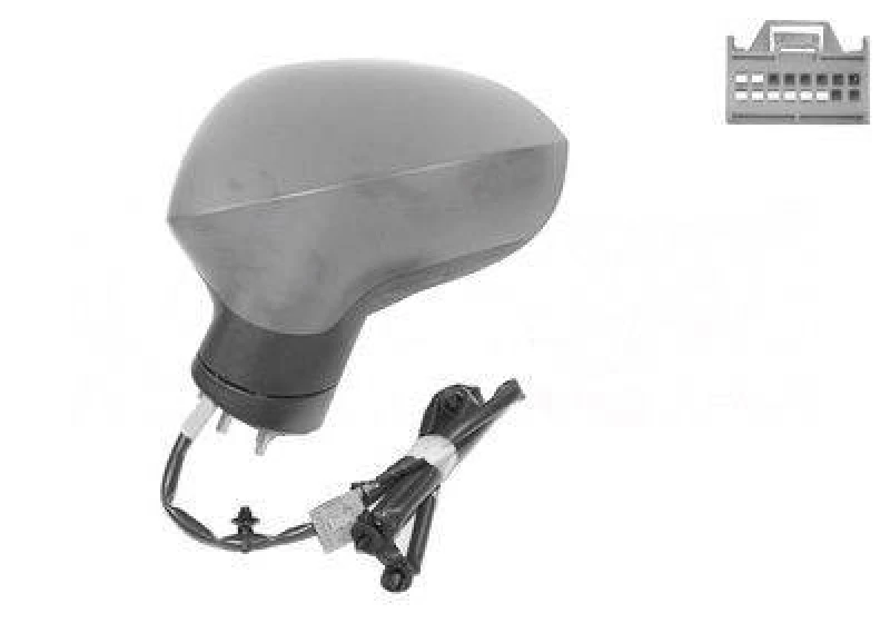 Image of VAN WEZEL 4944817 Wing mirror * HAGUS * Left, Heatable, primed Outside Mirror (50)