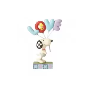 Image of Snoopy with LOVE Balloon Figurine