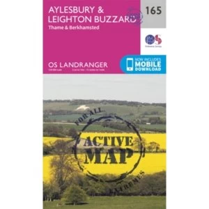 image of Aylesbury, Leighton Buzzard, Thame & Berkhamstead by Ordnance Survey (Sheet map, folded, 2016)