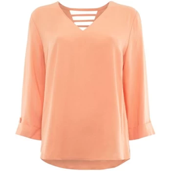 image of Label Lab Sally ladder back woven top - Orange