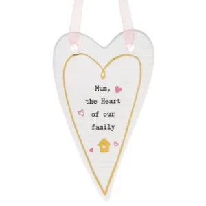 Image of Thoughtful Words Mother's Day Heart Plaque Mum/Family