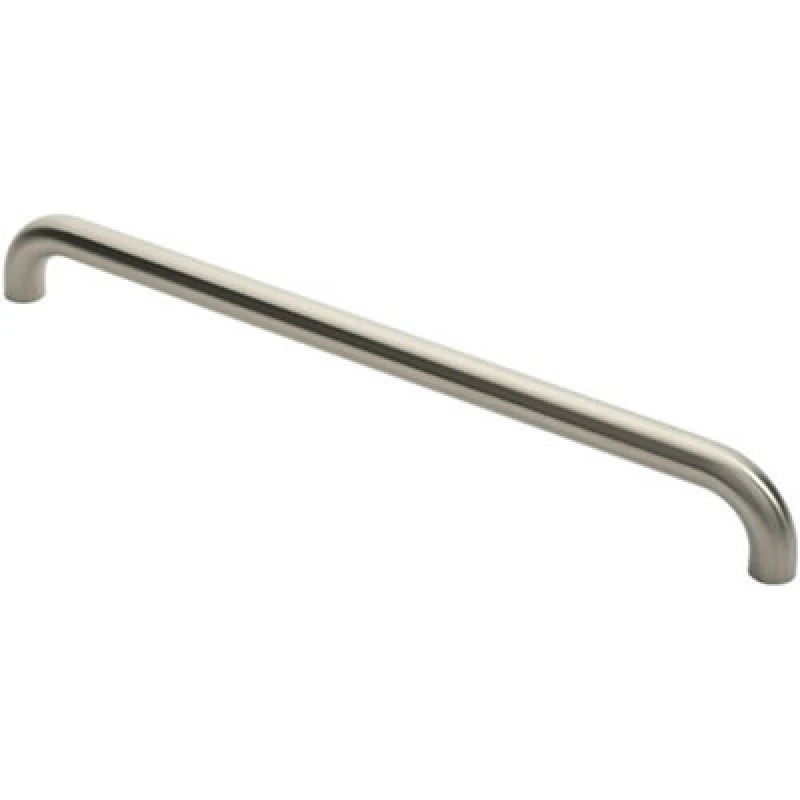 Image of Loops Round D Bar Pull Handle 630 x 30mm 600mm Fixing Centres Satin Steel Metallics unisex