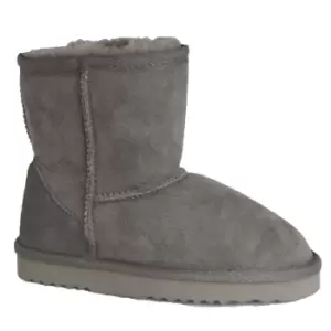 image of Eastern Counties Leather Childrens/Kids Charlie Sheepskin Boots (6 Child UK) (Grey)