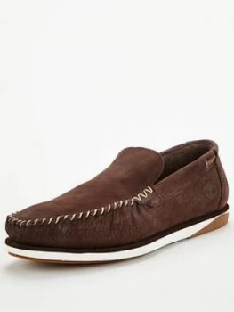 Image of Timberland Atlantis Break Slip On Loafers - Brown, Size 8, Men