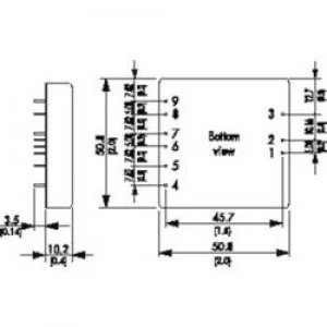 Image of DCDC converter print TracoPower TEN 40 1211 12 Vdc 5 Vdc