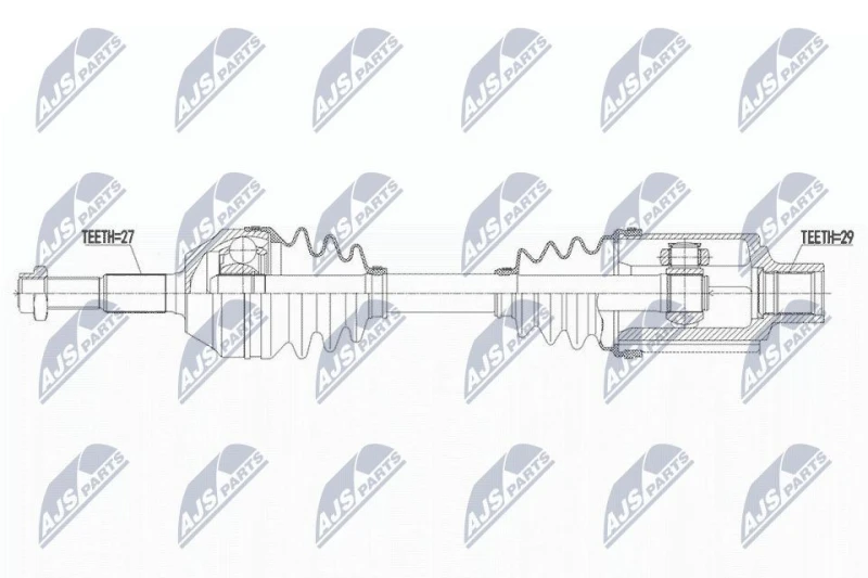Image of NTY NPW-CH-102 Drive shaft Automatic Transmission, Front Axle Left Drive Shaft (13)