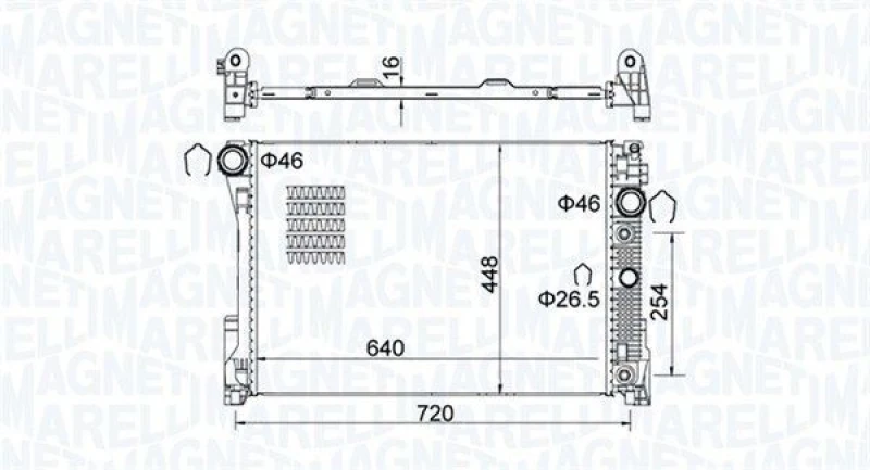 Image of MAGNETI MARELLI Engine radiator MAGNETI MARELLI 350213163300