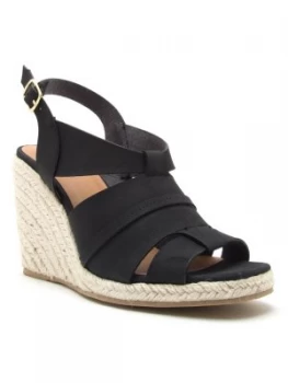 image of Qupid Jello 04 Wedge Sandal Black